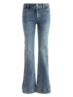 Women Alice and Olivia Rey Side Zipper Wide Leg Jean