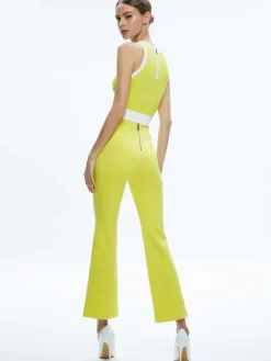Women Alice and Olivia Rmp Mid Rise Back-Zip Bootcut Ankle Pant