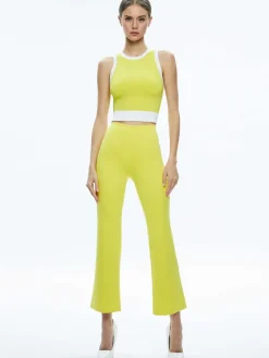 Women Alice and Olivia Rmp Mid Rise Back-Zip Bootcut Ankle Pant