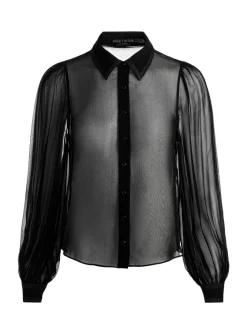 Women Alice and Olivia Roanne Sheer Blouse