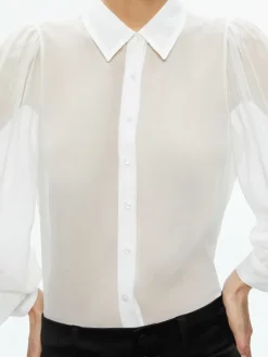 Women Alice and Olivia Roanne Sheer Blouse