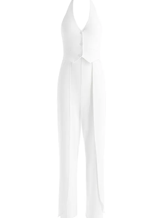 Women Alice and Olivia Robin Halterneck Vest Jumpsuit