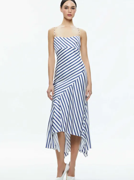 Women Alice and Olivia Rosa Asymmetrical Slip Dress