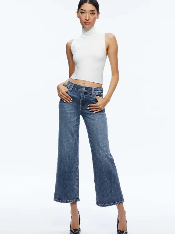Women Alice and Olivia Roxie Kick Flare Jean