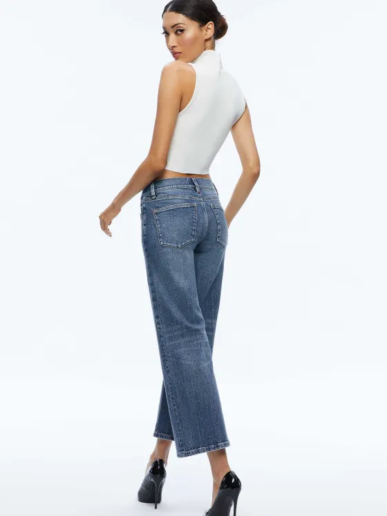 Women Alice and Olivia Roxie Kick Flare Jean