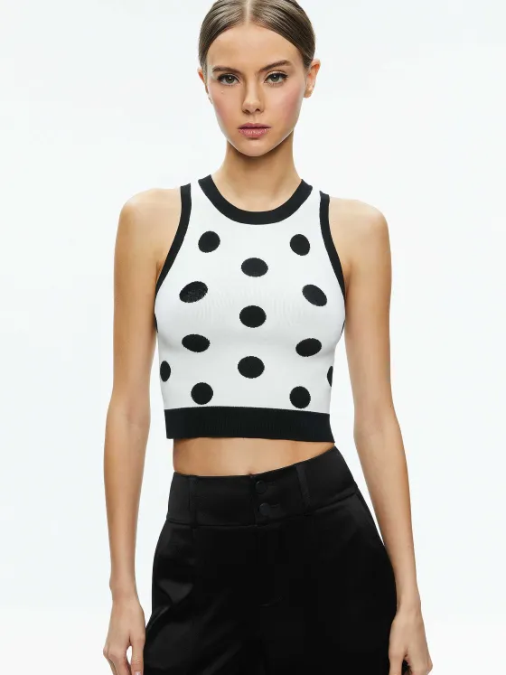 Women Alice and Olivia Rydel Cropped Tank