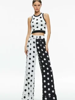 Women Alice and Olivia Rydel Cropped Tank + Tomasa High Rise Pant