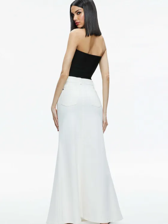 Women Alice and Olivia Rye High Rise Maxi Skirt