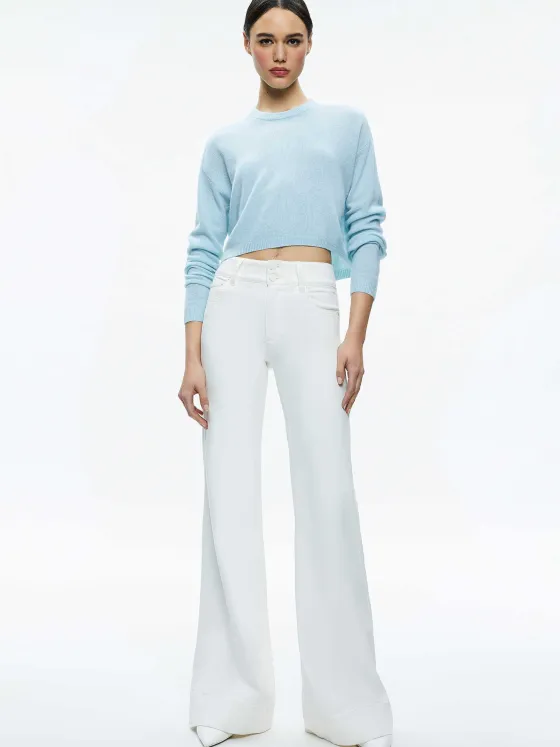Women Alice and Olivia Sherrell Crew Neck Pullover
