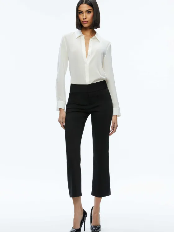 Women Alice and Olivia Stacey Low Rise Kick Flare Pant