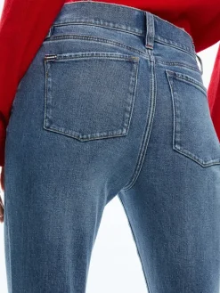 Women Alice and Olivia Stacey Mid Rise Bell Jean