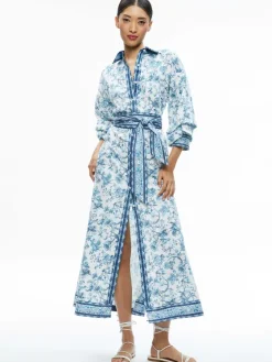 Women Alice and Olivia Tanika Button Down Maxi Dress