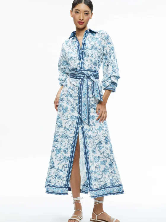Women Alice and Olivia Tanika Button Down Maxi Dress