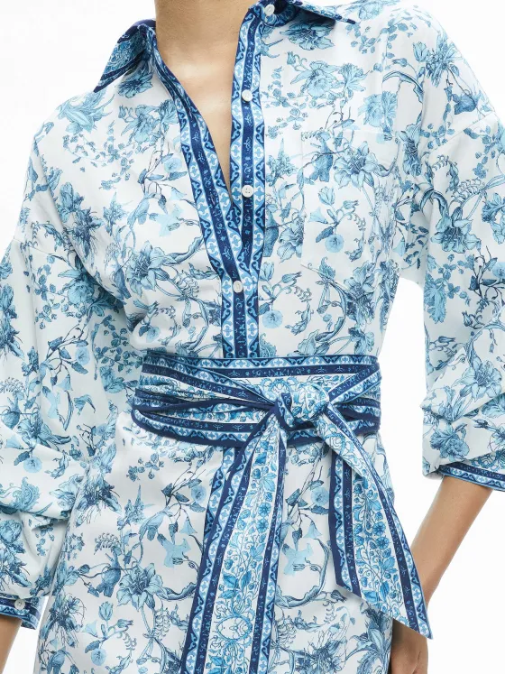 Women Alice and Olivia Tanika Button Down Maxi Dress