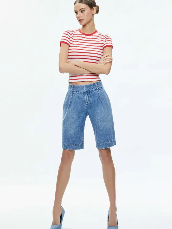 Women Alice and Olivia Tess Baby Tee