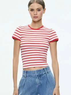 Women Alice and Olivia Tess Baby Tee