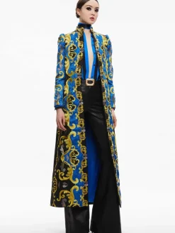 Women Alice and Olivia Thomas Embroidered Maxi Coat