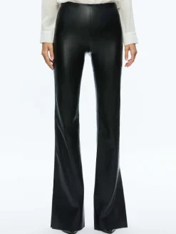 Women Alice and Olivia Tina Vegan Leather Split Hem Pant