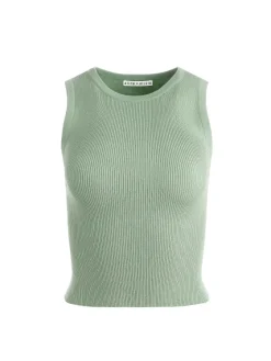 Women Alice and Olivia Tonita Ribbed Tank
