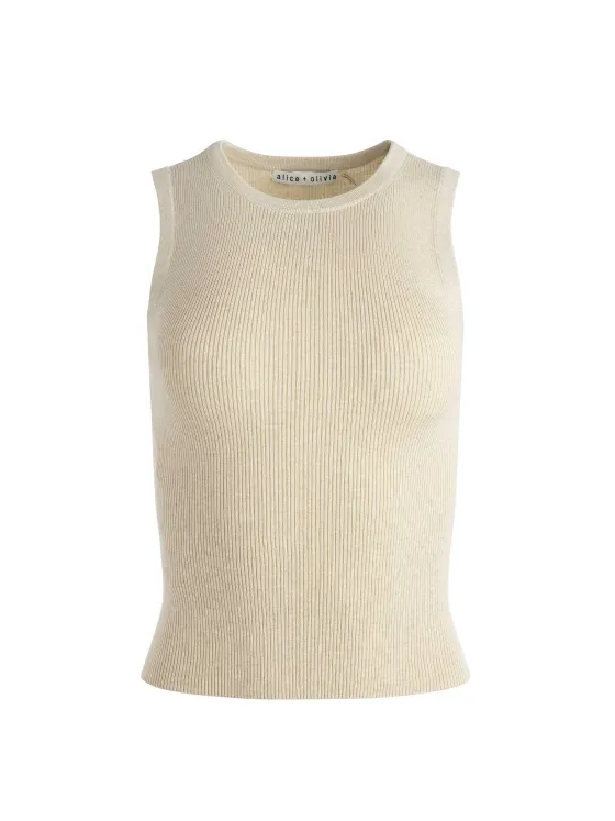Women Alice and Olivia Tonita Ribbed Tank