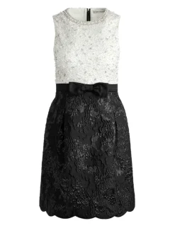 Women Alice and Olivia True Embellished Bodice Mini Dress