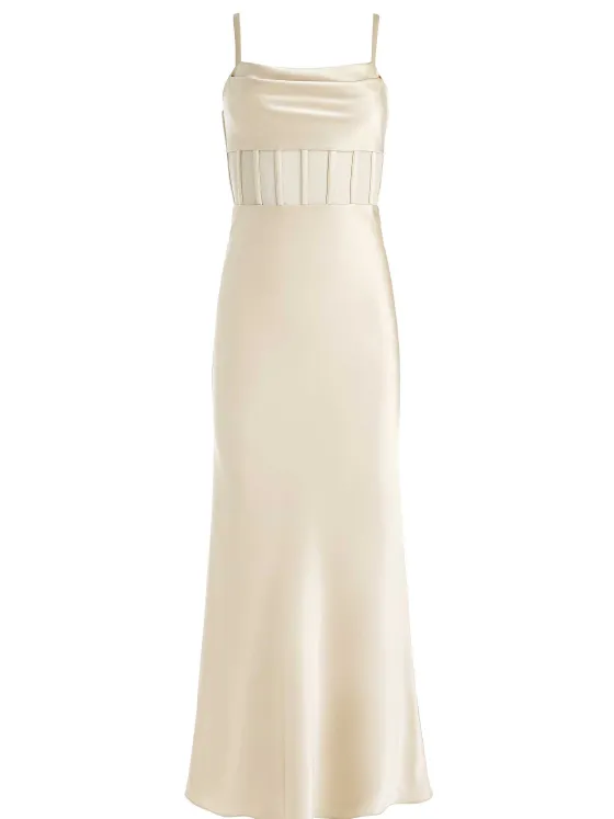 Women Alice and Olivia Valentina Draped Corset Maxi Dress