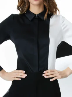 Women Alice and Olivia Willa Placket Top