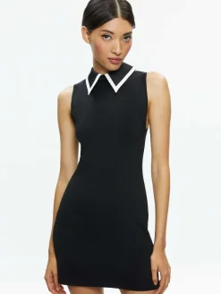 Women Alice and Olivia Wynell Collared Mini Dress